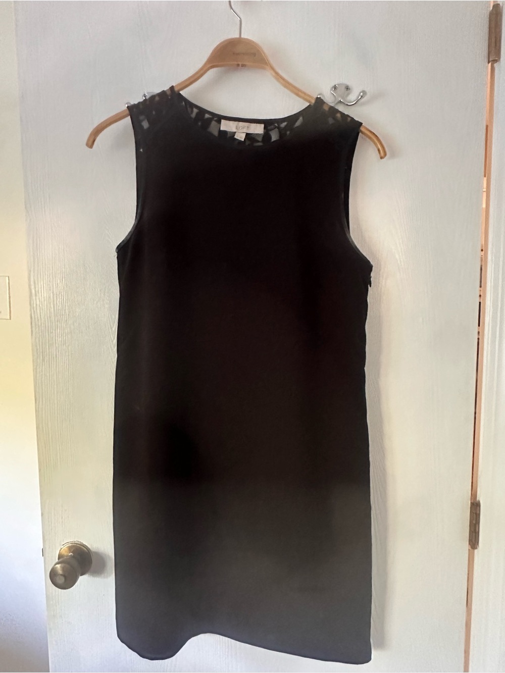 Loft Classic Black Sleeveless Shift Dress